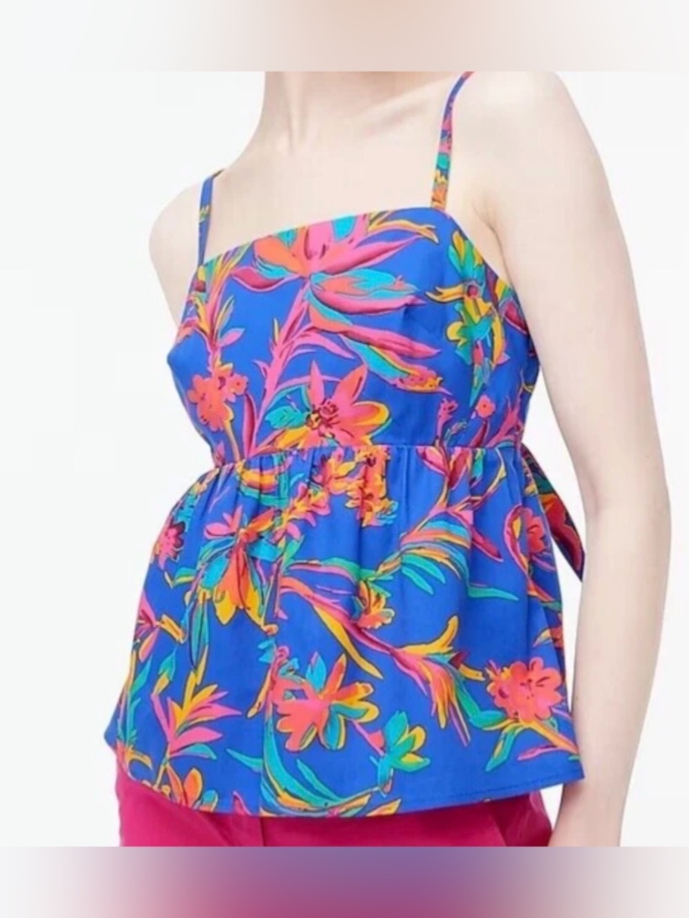 J Crew Factory NWT floral tie back top, size 8